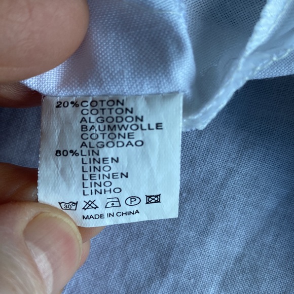 N&P Bright White Cotton/Linen Boxy Top Size XL - Picture 6 of 11